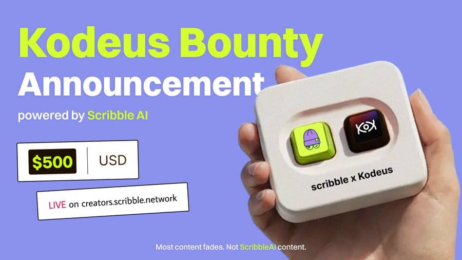 Scribble and Kodeus Launch a Creator Bounty on the Future of AI Agents