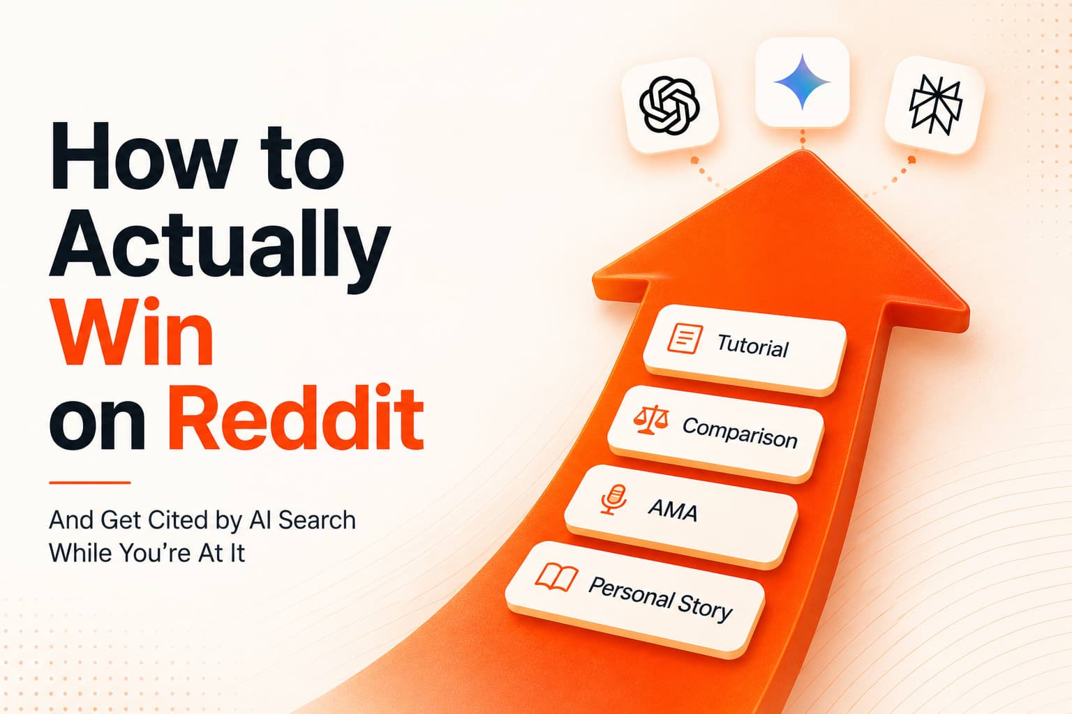 A step-by-step Reddit playbook for creators showing how to build karma, navigate subreddits, and write content that gets cited by AI search engines