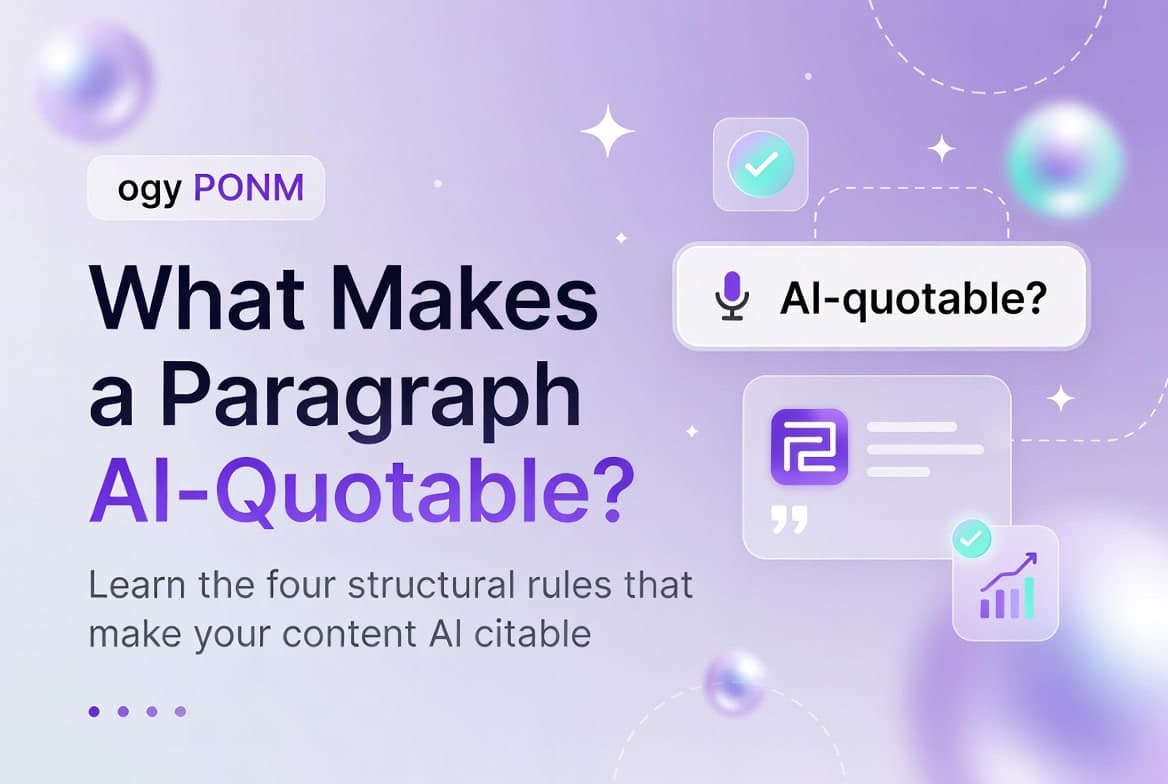 What Makes a Paragraph AI-Quotable: 4 Structural Rules