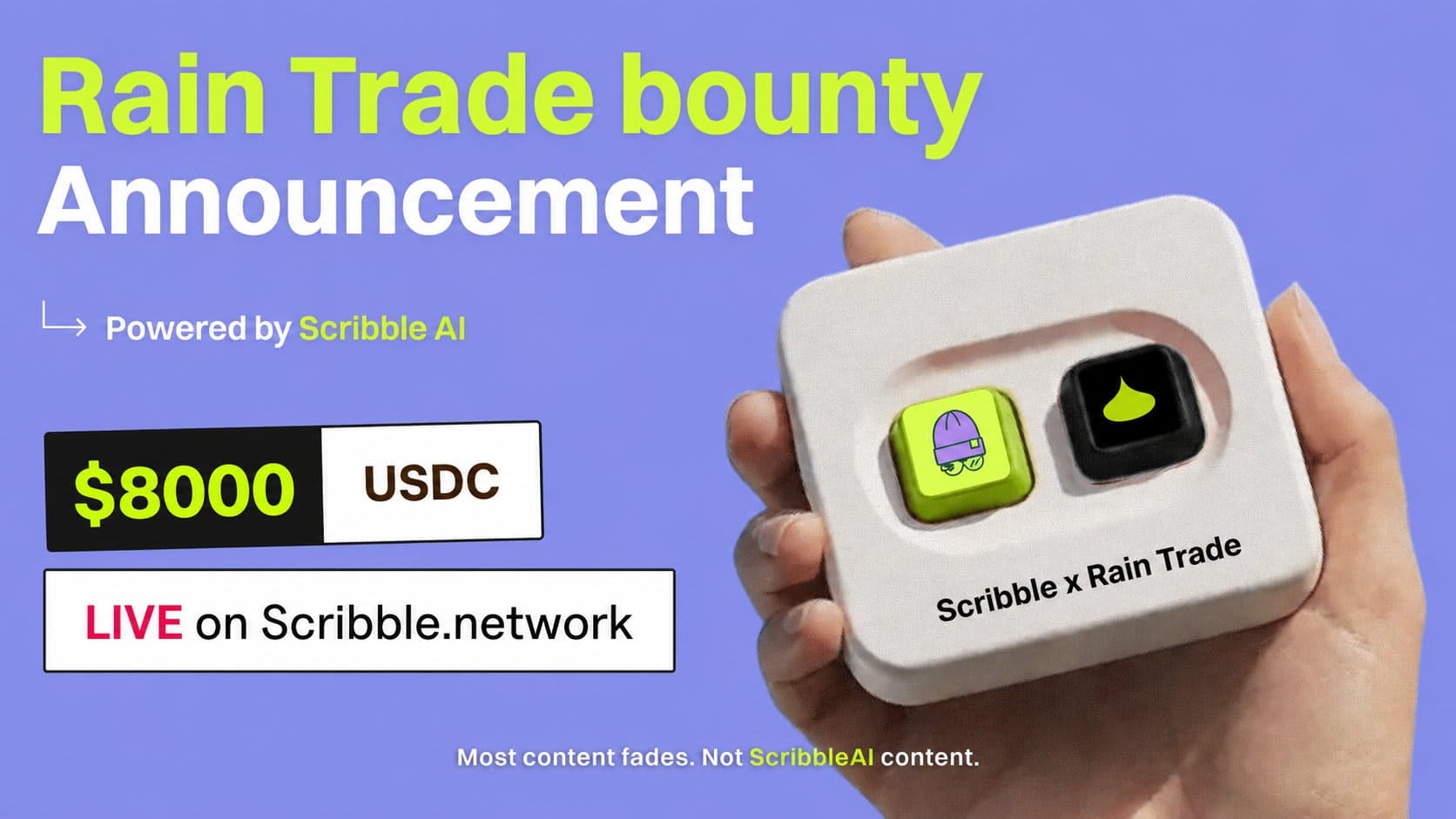 Rain Trade x Scribble Network ScribbleAI Grant 