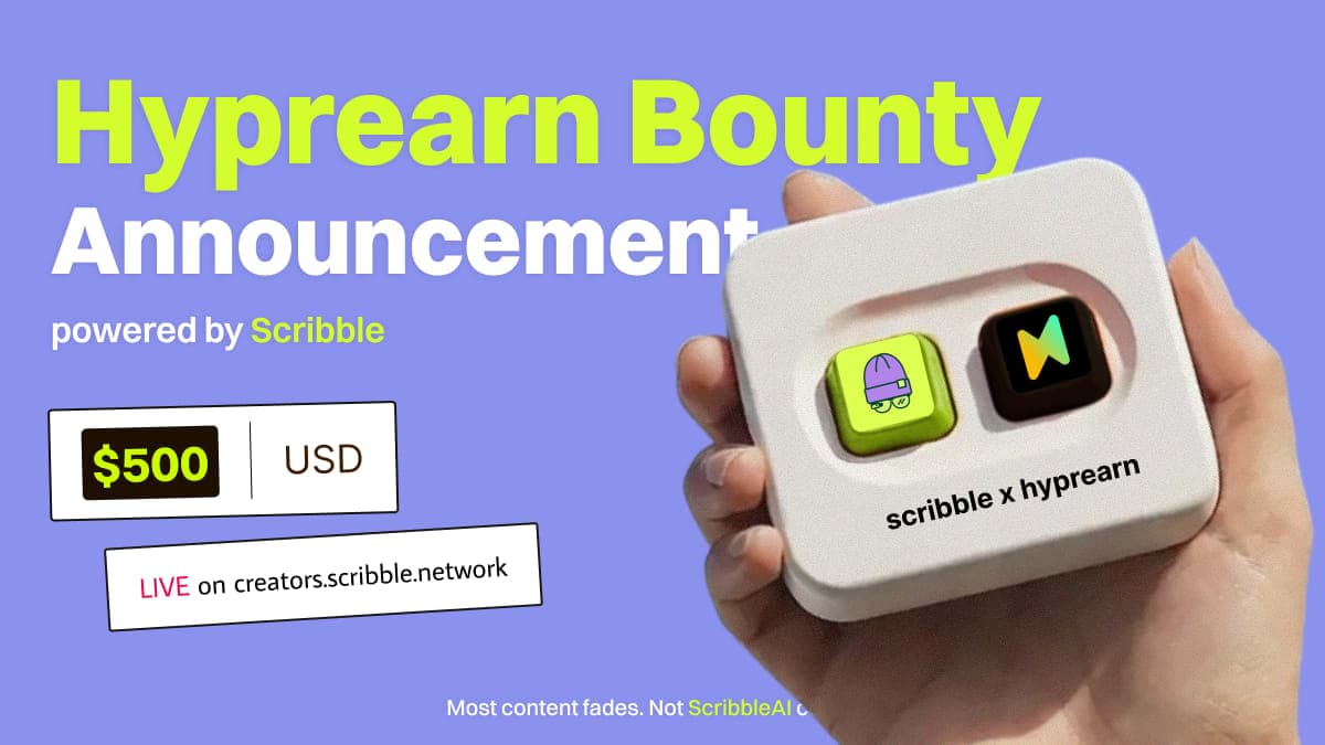 Cover image for Hyprearn Bounty with Scribble Network
