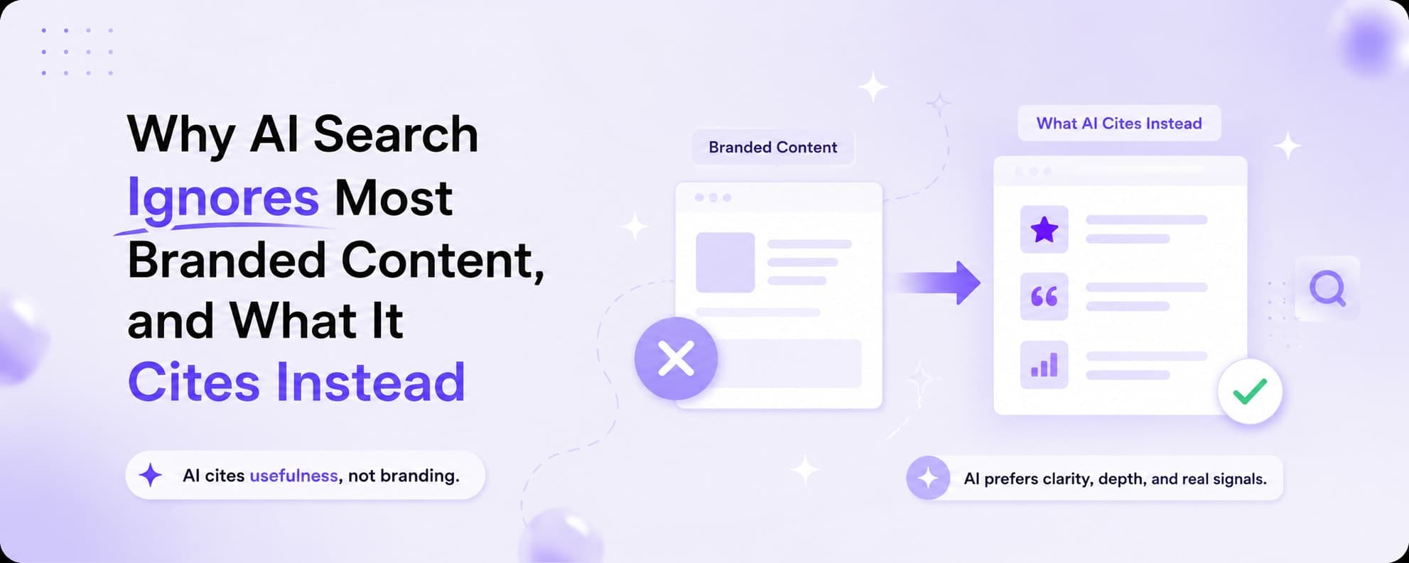 Why AI Search Ignores Most Branded Content, and What It Cites Instead
