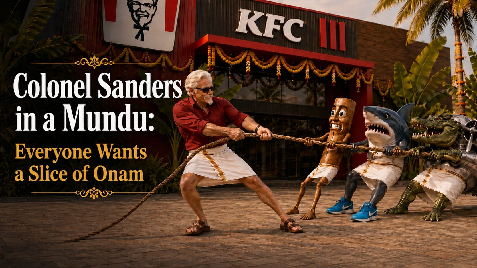 Colonel Sanders in a Mundu: Everyone Wants a Slice of Onam