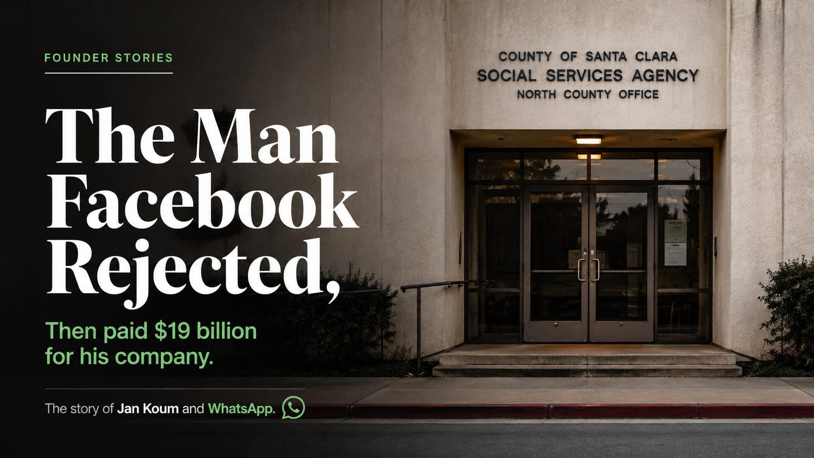 Founder Stories: The Man Facebook Rejected, Then Paid $19 Billion to Buy His Company